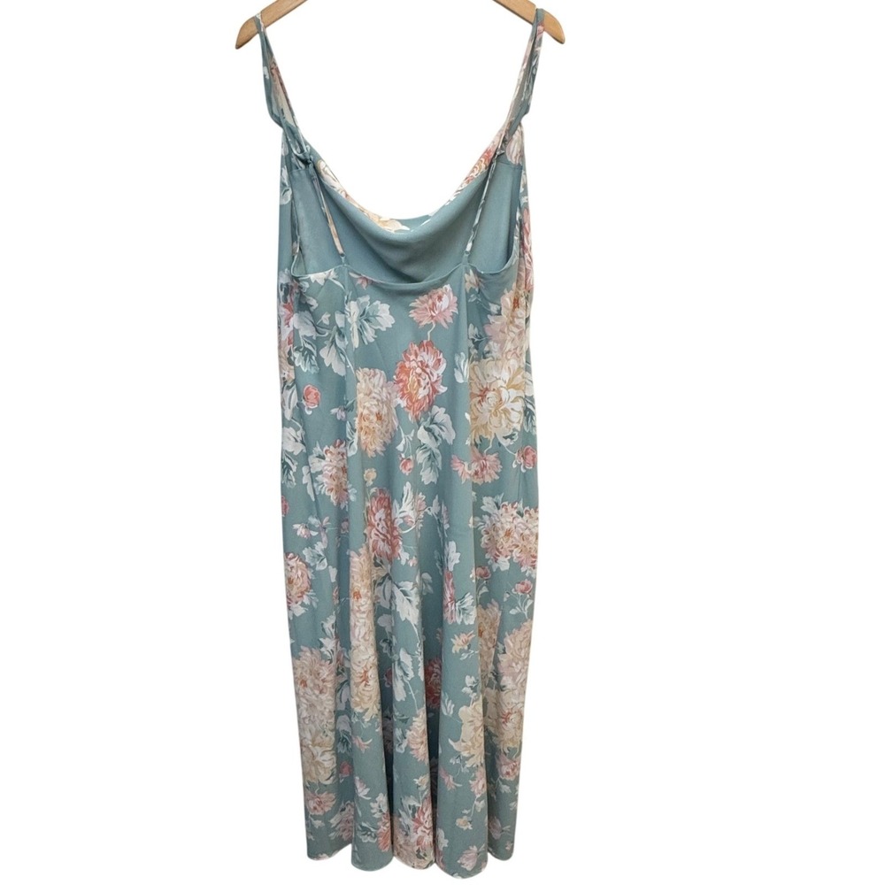 Abercrombie & Fitch XL Cowl Neck Maxi Slip Dress Floral Adjustable Wedding Guest - Picture 5 of 9